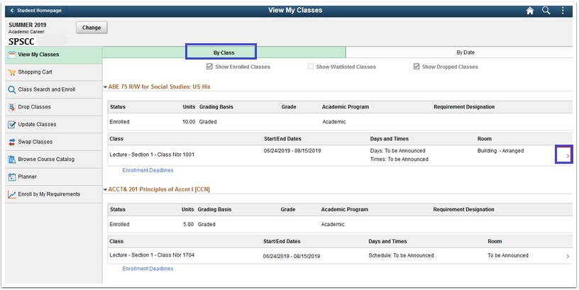 View My Waitlisted Classes | SPSCC Support